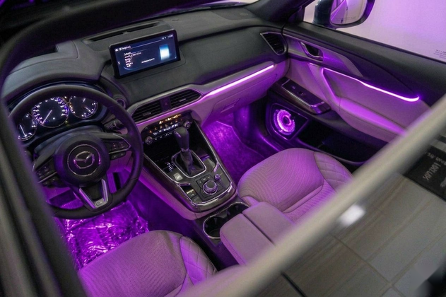 Full Premium package — purple ambient lighting installed in car interior